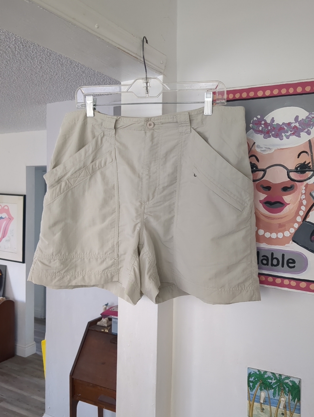 Royal Robbins Backcountry Pro Shorts Womens 16 Khaki Utility Cargo Hiking